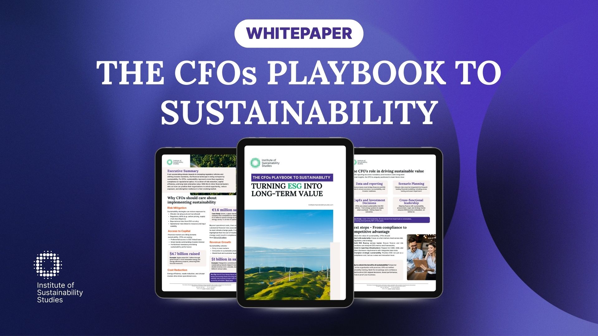 CFOs Sustainability Playbook whitepaper cover image
